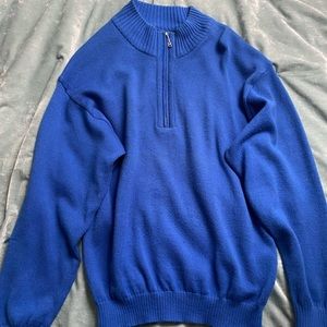BOGNER Half Zip Sweater in Royal Blue